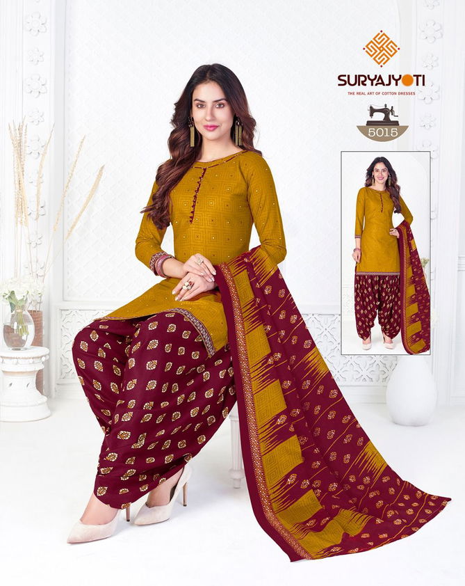 Suryajyoti Trendy Patiyala 5 Casual Daily Wear Cotton Printed Dress Materail Collection